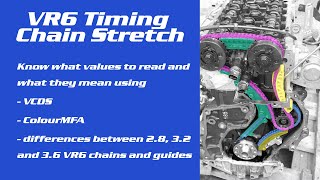 Check VR6 timing chain stretch w/VCDS or ColourMFA (Golf R32 Passat R36 Bora 2.8 Audi TT 3.2)