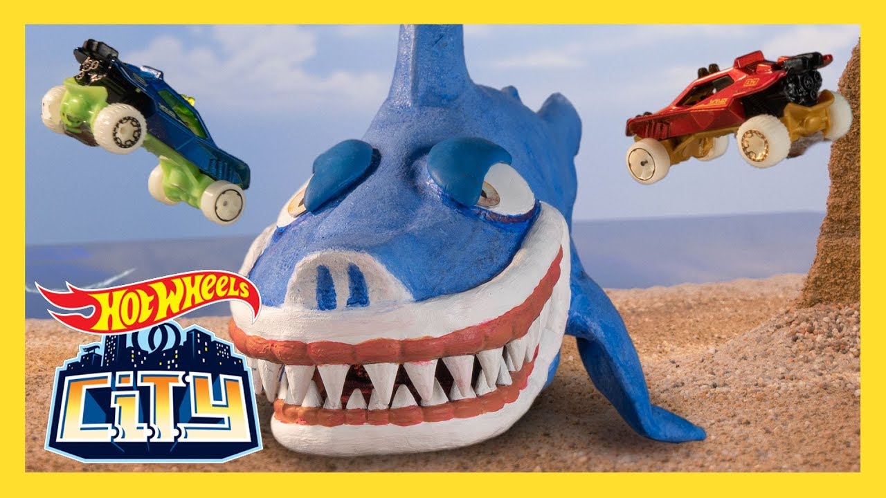 hot wheels city shark beach battle