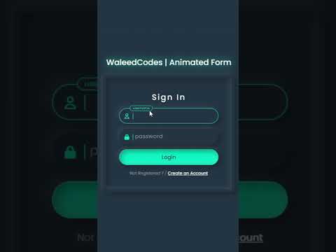 Animated Login Form