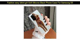 Hot Fashion sexy bikini girl Soft Silicone Black Phone Case For Samsung S5 6 7 8 9 10 S8 S9 S10 plu screenshot 3
