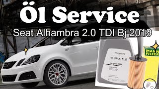 Oil change, oil service Seat Alhambra 7N Bj 2019 (Oil Change, Oil Service Seat Alhambra 7N Bj 2019)