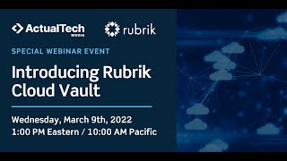 Introducing Rubrik Cloud Vault