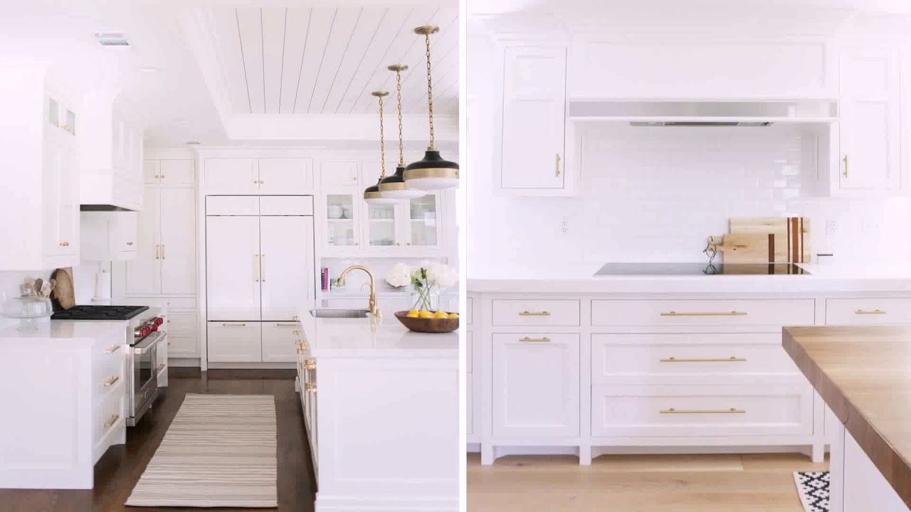 white kitchen appliances with gold handles｜TikTok Search