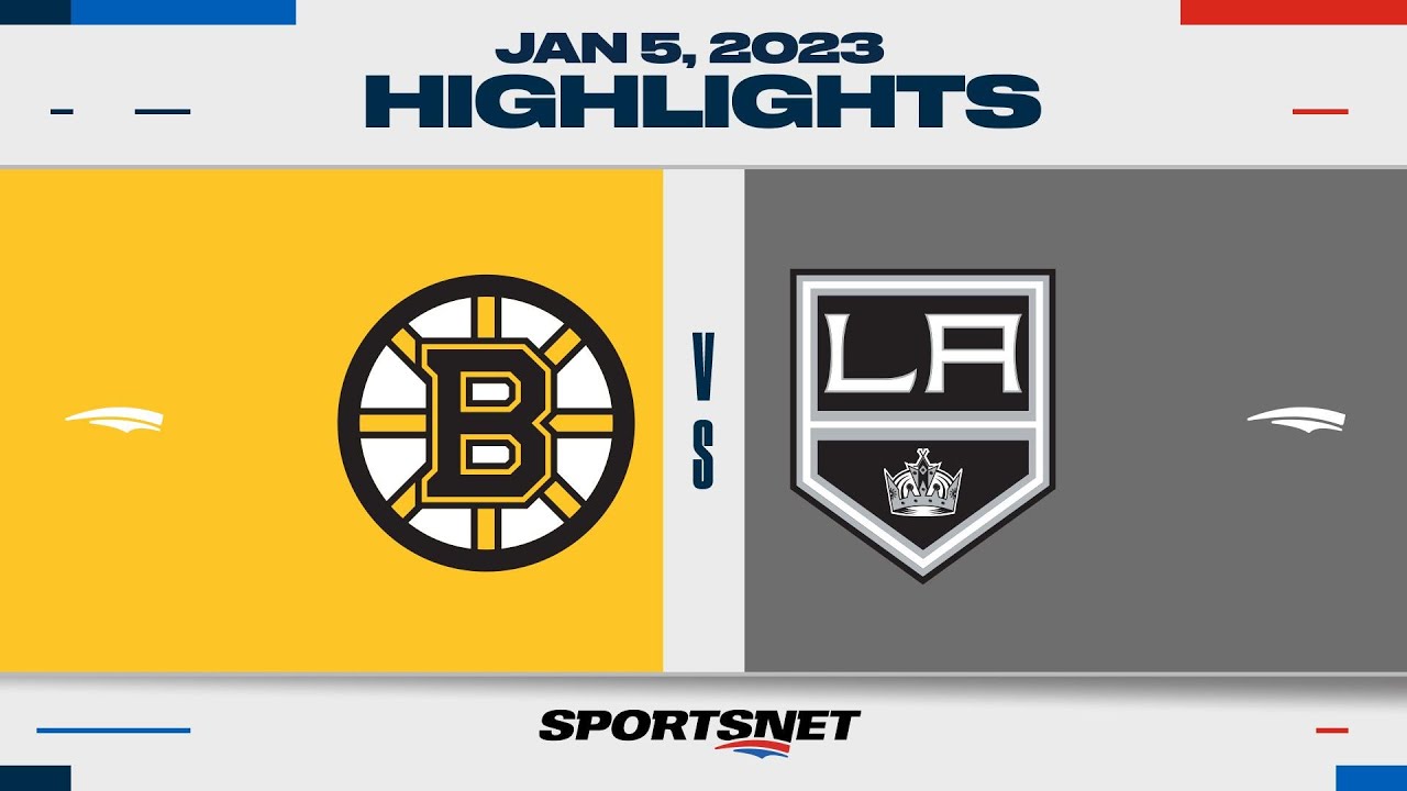 Trent Frederic vs. Brendan Lemieux, January 05, 2023 - Boston Bruins vs.  Los Angeles Kings