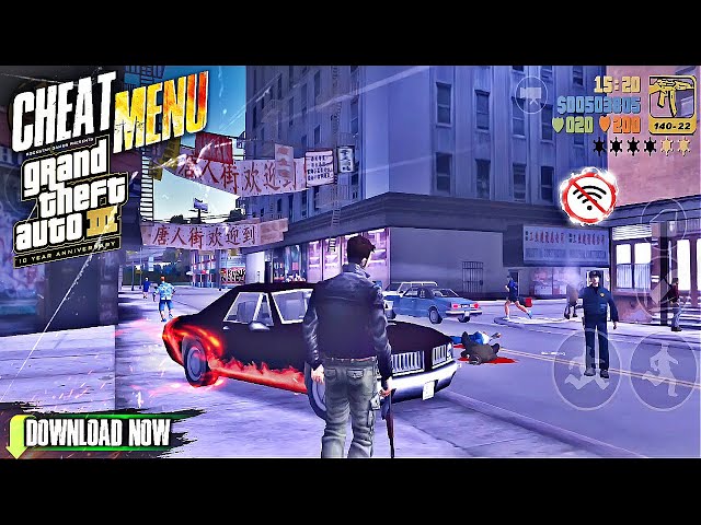 DOWNLOAD GTA 3 With CHEAT MENU APK+OBB+CLEO FILES/ ANROID GAMEPLAY