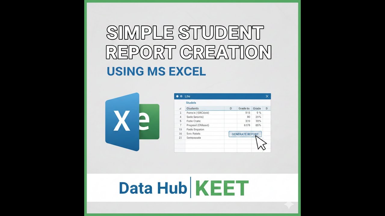 Student Report Excel (Creating a simple/basic Student Report) - YouTube