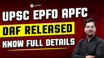 🔴UPSC EPFO APFC 2023 DAF Out | UPSC EPFO 2023 Interview Guidance Program | APFC Interview Guidance