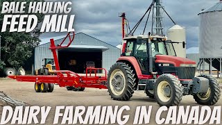 Hauling Bales and Feed Mill Work