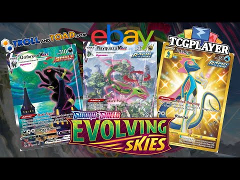 Pokemon Evolving Skies Top 20 Most Valuable Cards! *Price Guide* - YouTube