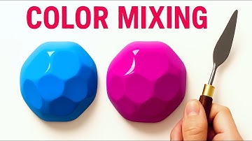 Can You Guess the Final Color?🎨Satisfying Clay Mixing with ASMR Textures and Pigment Fusion
