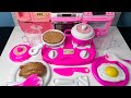 2 MINUTES SATISFYING WITH UNBOXING PINK KITCHEN SET TOYS | TOYS ASMR no music