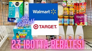 Walmart and Target Haul 5/1218th! All digital! 23 Ibotta rebates! Lots of grocery deals!