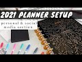2021 Planner Setup Part 2: Personal & Social Media Section | Plans by Rochelle