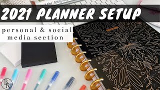 2021 Planner Setup Part 2: Personal & Social Media Section | Plans by Rochelle