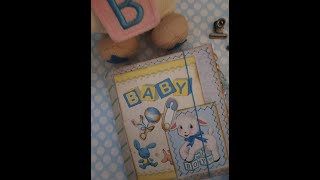 Handmade Vintage Look Baby Boy Junk Journal SOLD