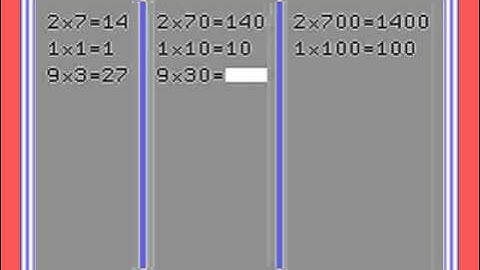 Multiplication 2 - TI-99/4A Home Computer (US) [MESS] [shortplay]