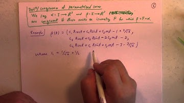 Differential Geometry: Lecture 11 Part 2: congruence of curves in R3
