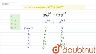 Find the unit place digit in (82)^(102)+(183)^(103) | CLASS 14 | POWER, INDICES AND SURDS | MATH...
