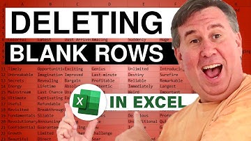 Excel - Deleting All Blank Rows Amongst Your Data In Excel - Episode 704
