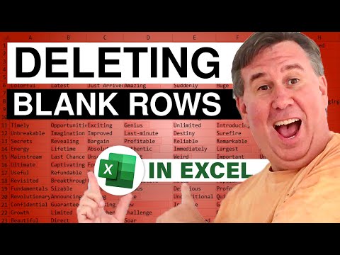 Excel - Deleting All Blank Rows Amongst Your Data In Excel - Episode 704