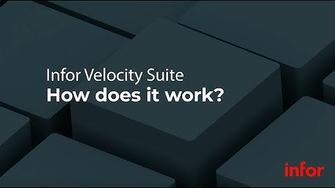 Infor Velocity Suite Overview - Technologies that Innovate Processes