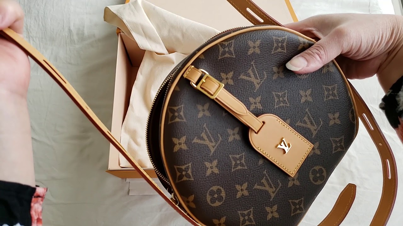 Unboxing LV LOUIS VUITTON BOITE CHAPEAU SOUPLE PM BAG: close up