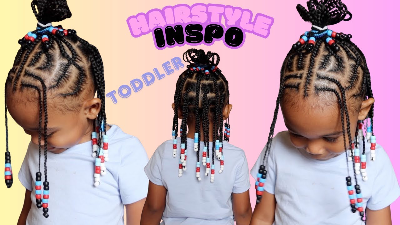 Creative Toddler Hairstyle with Beads **NO TALKING** #2025 #kidshairstyle
