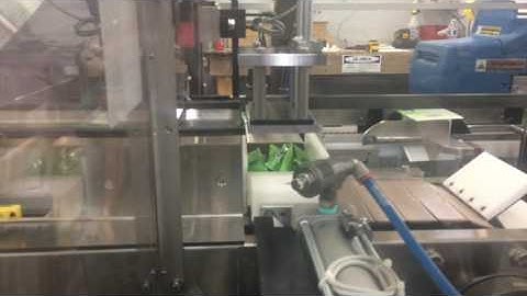 Econocorp Spartan Cartoner With Bucket Conveyor & Tamp Infeed Automatically Loading Stick Packs