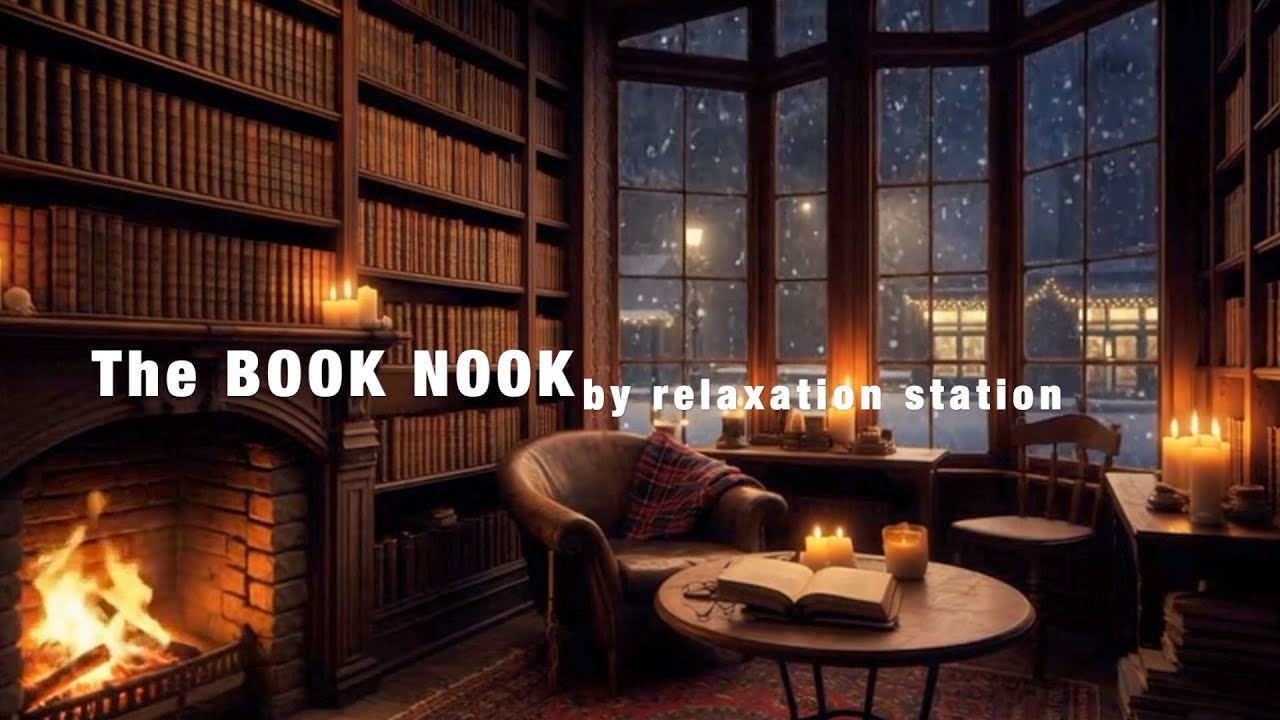 Relax to smooth jazz at the Book Nook.  Ambient music and scenery.