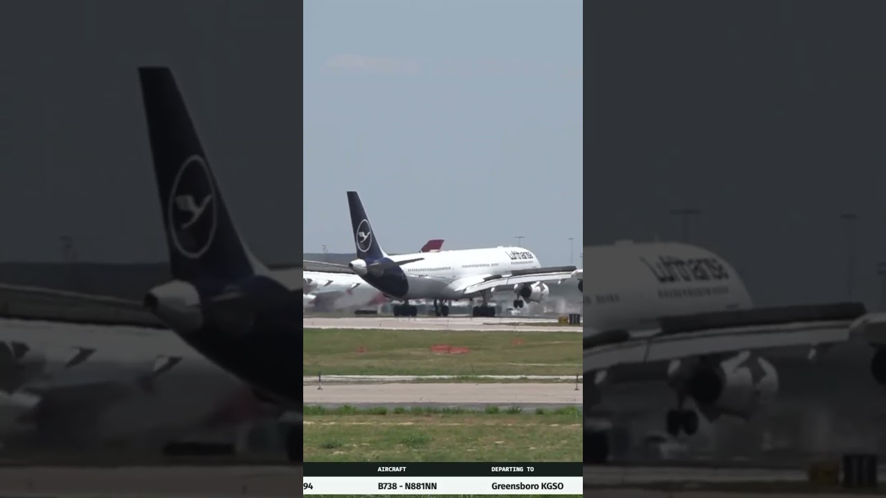 The Lufthansa HAIR Dryer! Lufthansa A340 Arriving@DFW International Airport Dallas Texas #planespot
