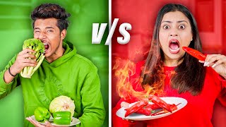 Eating Only ONE COLOR of Food 😱 | 60 minute Food Challenge