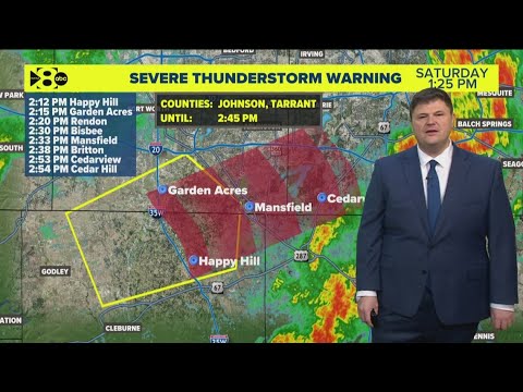 Severe Thunderstorm Warning issued for parts of North Texas | Forecast ...