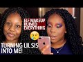 Turning my Sister Into Me + this ELF makeup product RUINED EVERYTHING!!!!