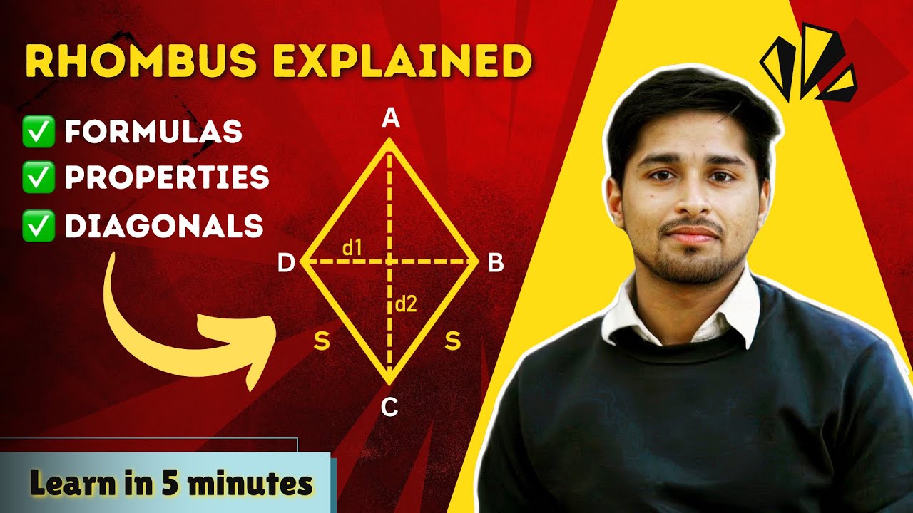 Rhombus formulas with all properties | Diagonals of a Rhombus | Area and Perimeter | Class 6, 7, 8