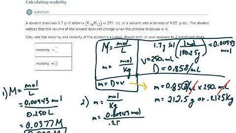 ALEKS - Calculating molality (Example 2)