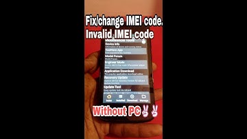 How to change /fix invalid IMEI number easy step.Wirhout PC
