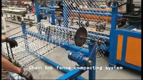automatic galvanized chain link fence making machine working video