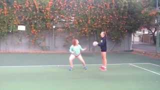 Netball Passing Drill- Side, Side, Forward, Lob
