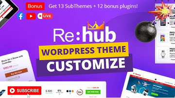 REHub Multi Vendor Marketplace WordPress Theme Customize 2022