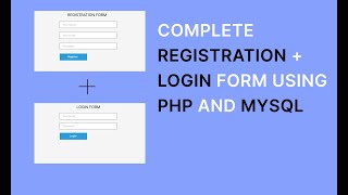 How to Create Registration + Login Form in PHP | with Logout Session