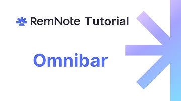 RemNote Tutorial - Omnibar