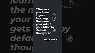 The less you invest in your learning: #psychology #counselling #Hritikroshan #nextpeak