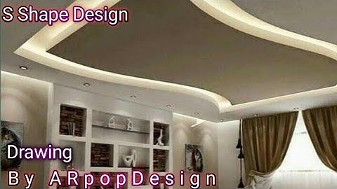 S Shape New Pop False Ceiling Design Drawing By ARpopDesign