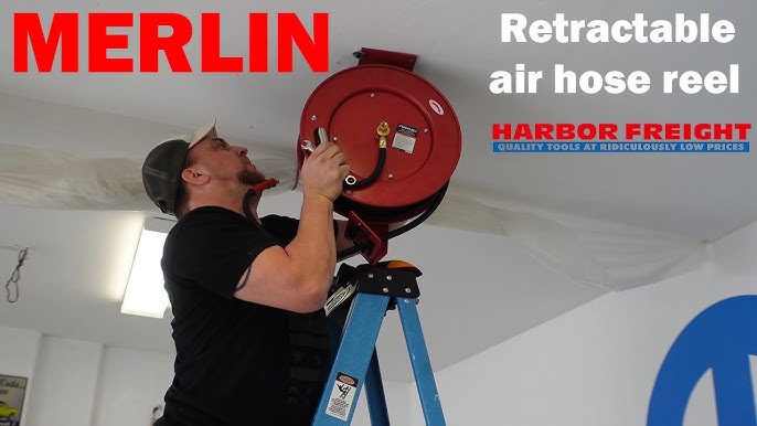 How to convert a retractable air hose reel over to a retractable pressure  washer reel 