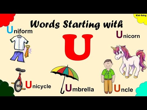 Letter U Words for Kids / Words Starting With U/ Letter U Words / Alphabet U