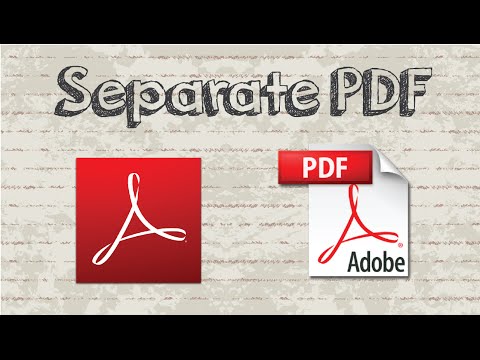 How to separate PDF pages in Adobe Reader