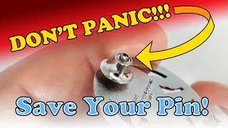 Removing Broken Spring Locking Pin Backs from Enamel Pins