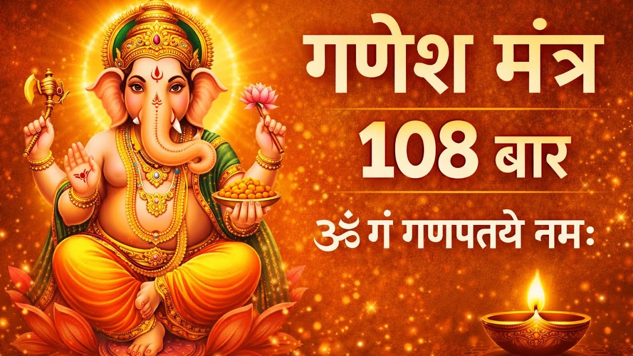 गणेश मंत्र 108 बार | Ganesh Mantra 108 Times | Om Gan Ganapataye Namah | Divya Bhakti Soul | Mantra
