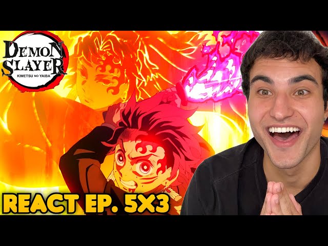 TANJIRO, NEZUKO E GENYA VS LUA SUPERIOR 4/React EP 4  Temporada 3 KIMETSU  NO YAIBA ( DEMON SLAYER ) 