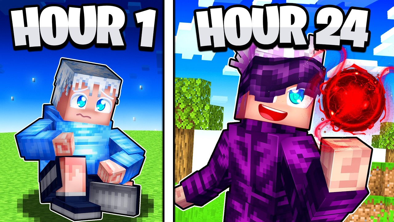I Survived 24 HOURS as GOJO in Jujutsu Kaisen Minecraft
